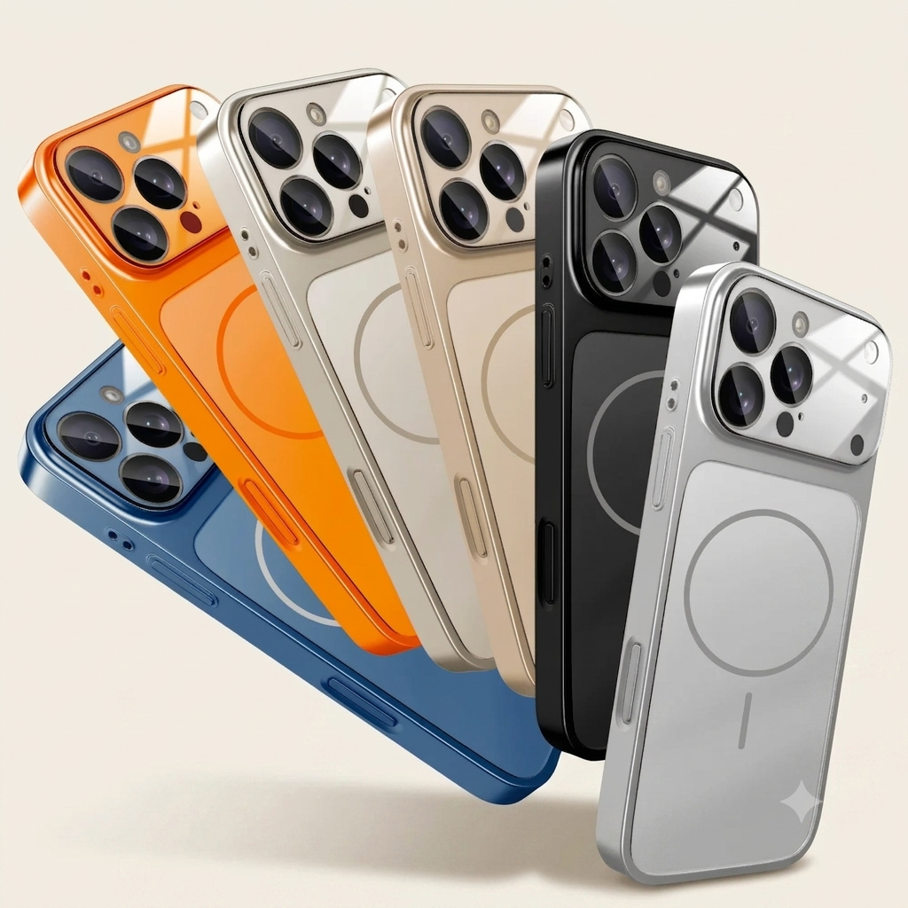 Magnetische Glas-Nano-Matt Handyhülle für iPhone mit Kameraschutz