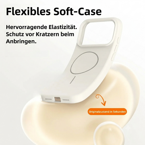 Magnetische Silikon Handyhülle für iPhone 12, 13, 14, 15, 16 und 17 Serie