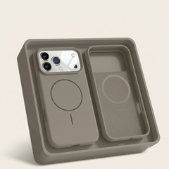 Magnetische Silikon Handyhülle für iPhone 12, 13, 14, 15, 16 und 17 Serie