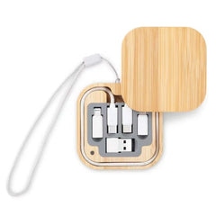Ladekabel-Set aus Bambus
