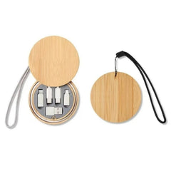 Ladekabel-Set aus Bambus